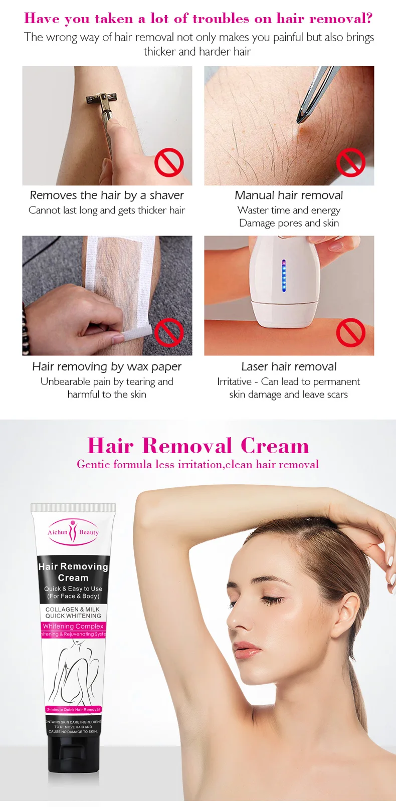 Skin Care 3 Minute Quick Legs Armpit Private Parts Best Body Hair