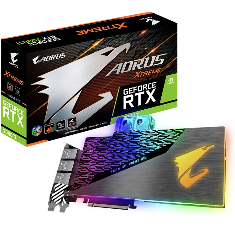 

GIGABYTE AORUS NVIDIA GeForce RTX 2080 Ti XTREME WATERFORCE WB 11G with WATERFORCE Water Block cooling system