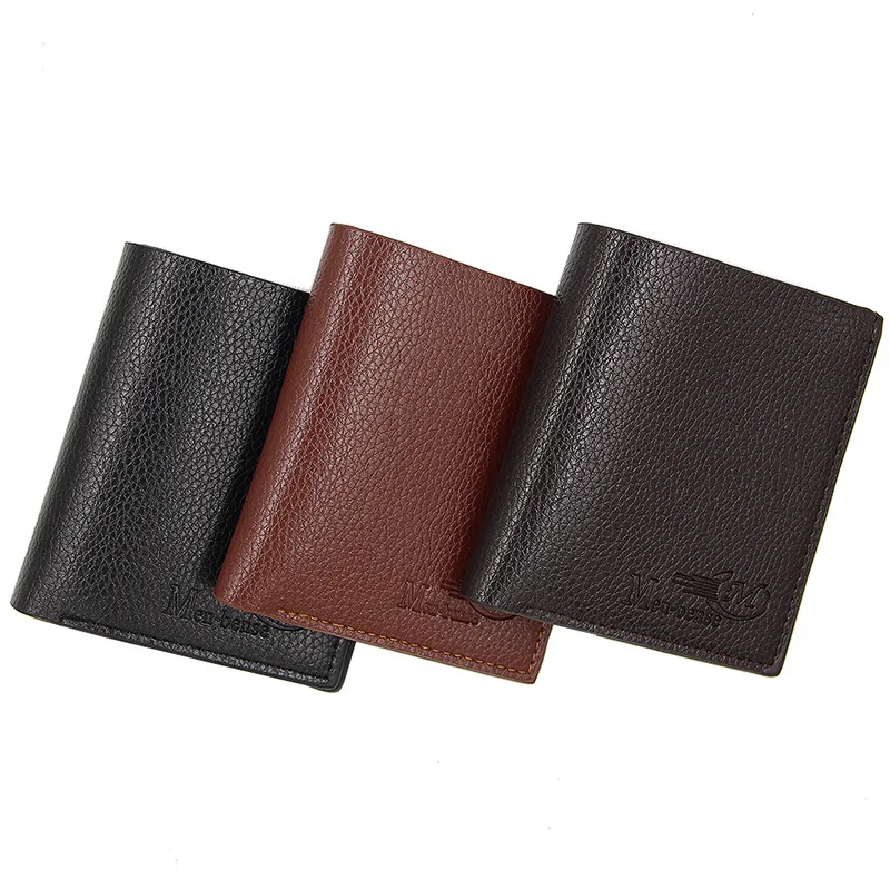 

Hot sale New Men's Wallet with Fashionable, Delicate and Soft Pu Leather Short Wallet