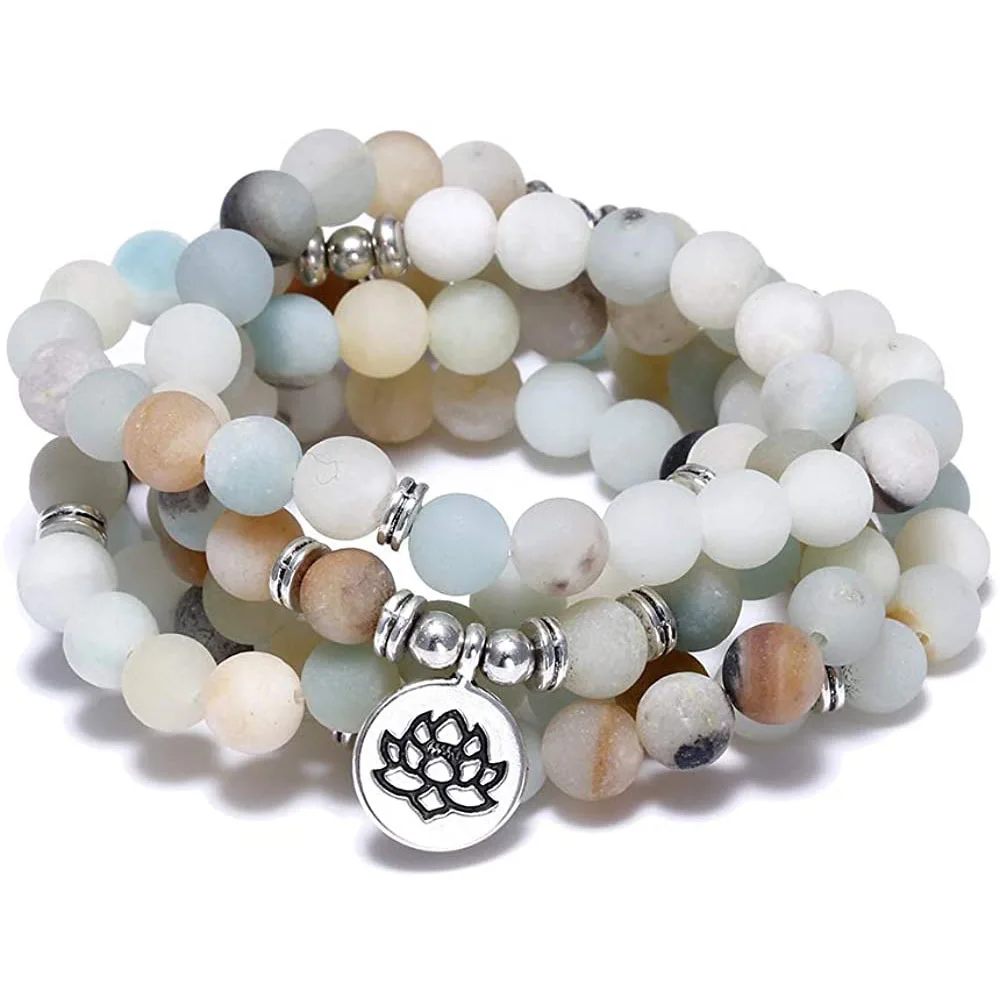 

Custom Pendant 108 Amazon mala bead 8mm stone beads Tree of life Pendant Necklace Aromatherapy yoga Bracelet, Picture