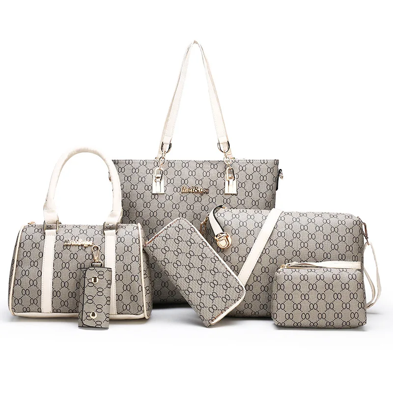 

bolsa de dos piezas single shoulder diagonal mother and child bag printing six-piece set, Picture