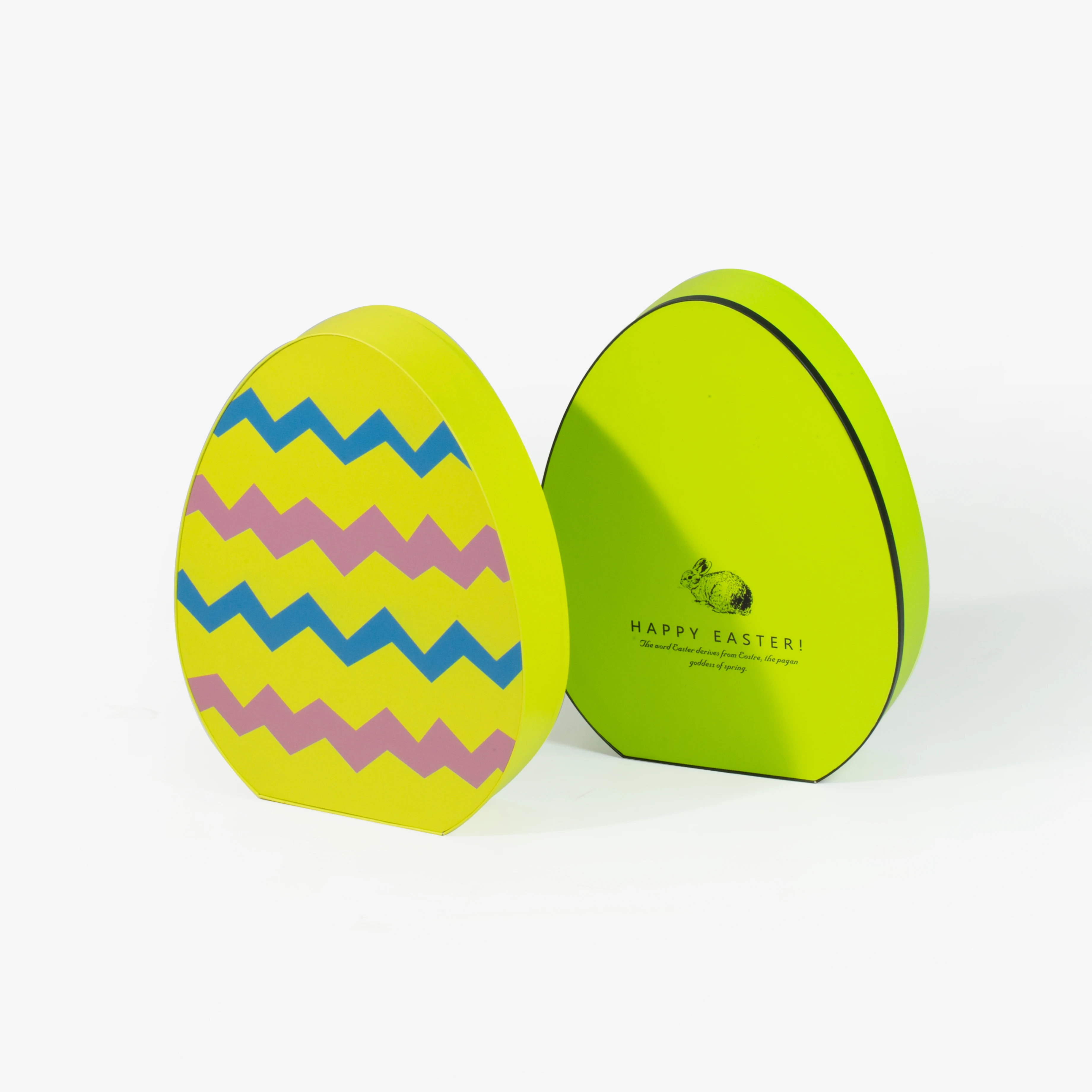 

Elegant Green Easter egg-shaped storage cardboard box Round-shaped chocolate packaging box