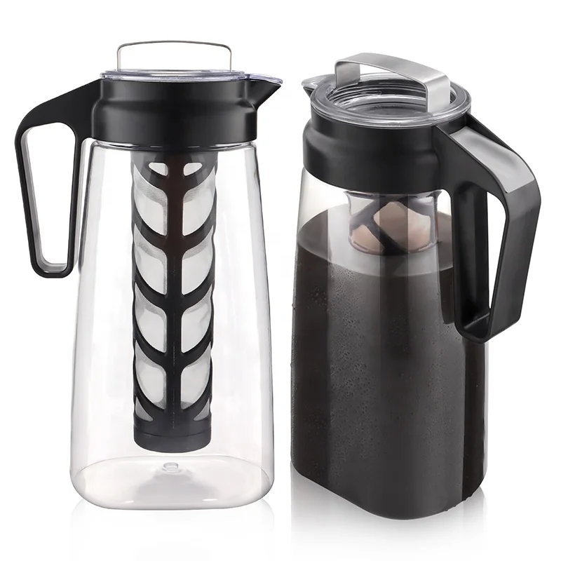 

Wholesale 2 Litre BPA Free Measuring Portable 100% Leakproof Iced Brewing Tea Coffee Juice Plastic Water Jug, Customized color