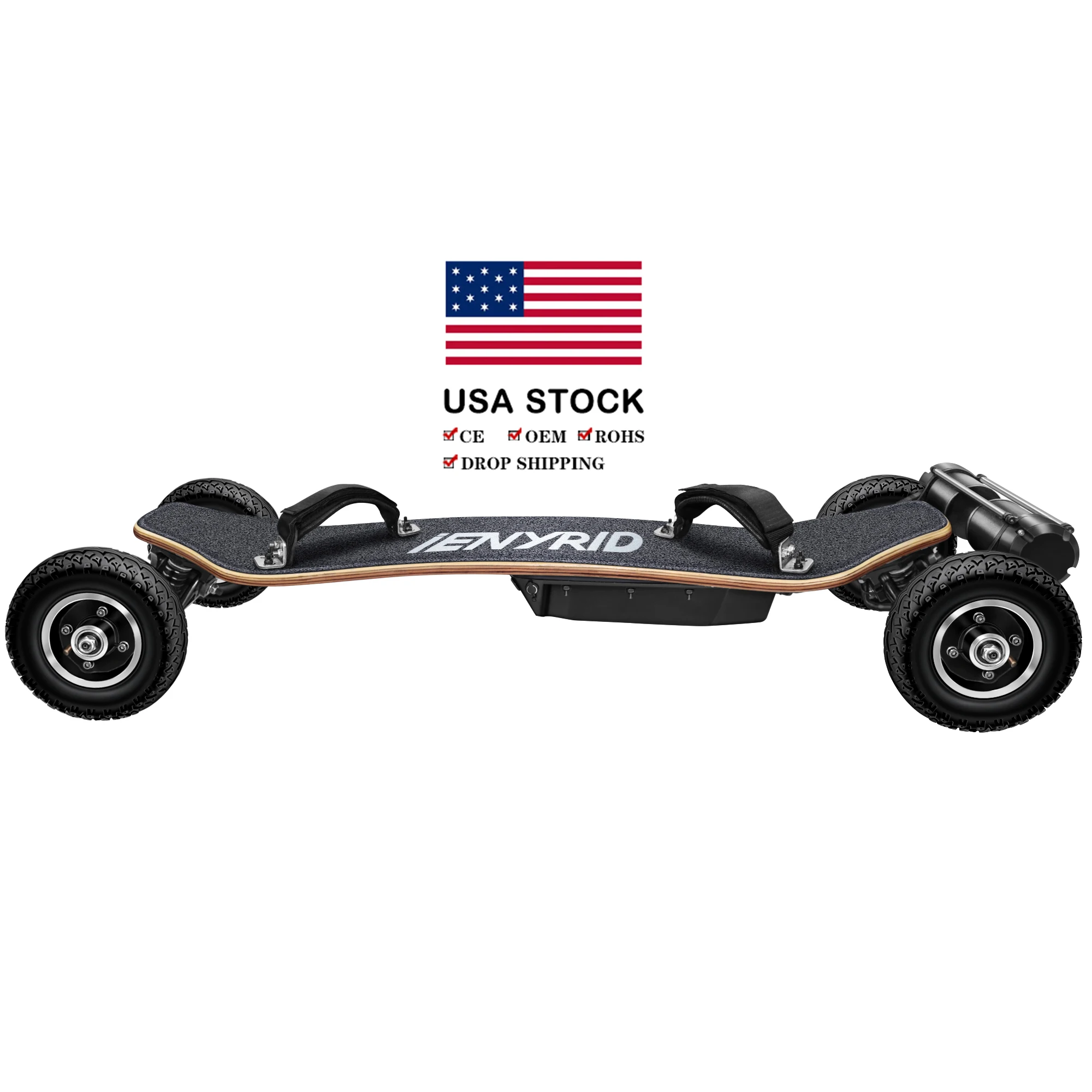 

US warehouse 4 Wheel scooter dual-drive off road skateboard electric 40KM/H Range 20km boosted electric skateboard, Oem