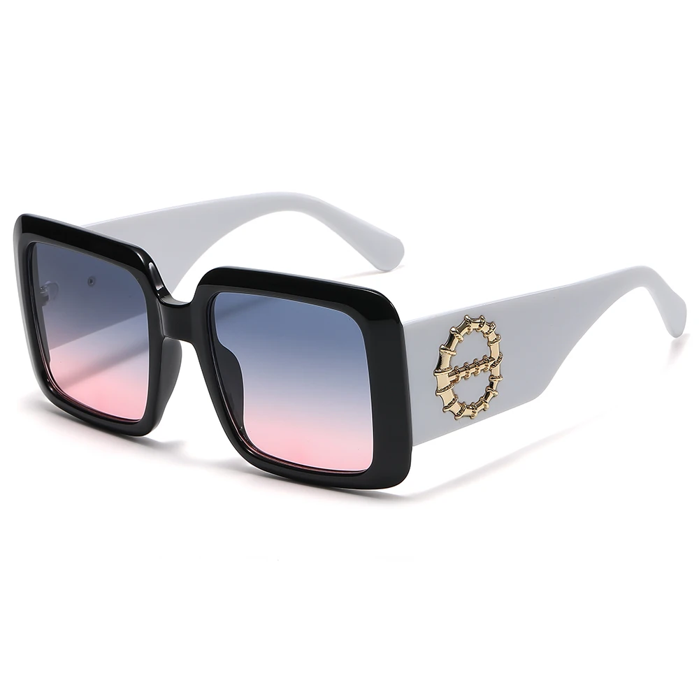 

THREE HIPPOS Sun Glasses Hot Popular Luxury Oversize Wide Frame Female Glasses Woman Custom Design Eyeglasses Manufacture, 7colors
