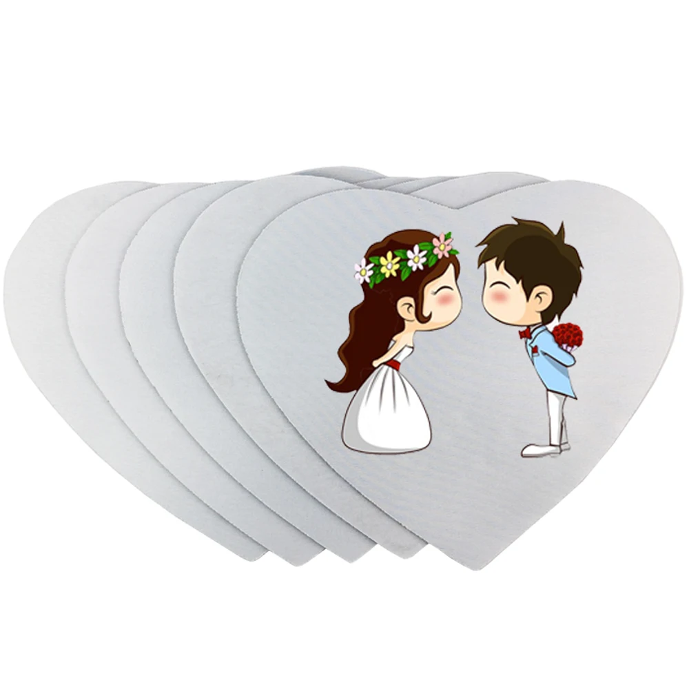 

20cm Heart Shape Love Sublimation Blank Rubber Mouse Pad For Kid/Valentine's Gifts