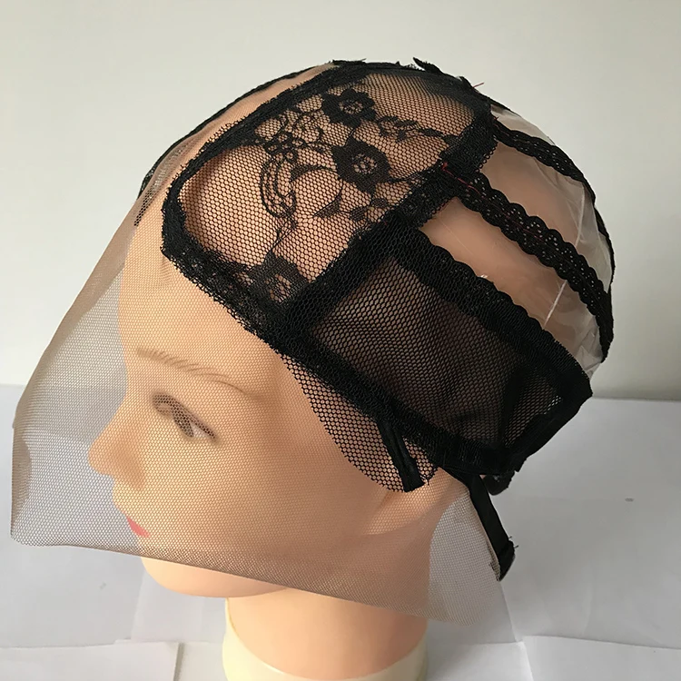 

High quality head band wig cap big wig caps adjustable wig cap, Black