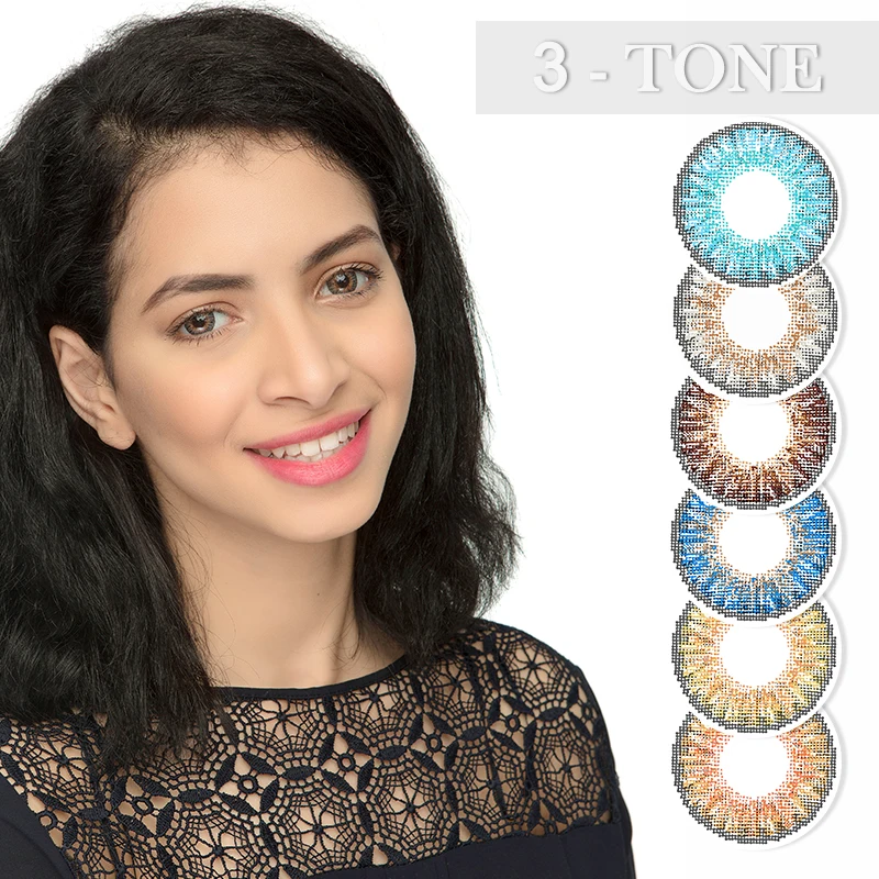 

Freshgo Cheap Free Shipping Contact Lens 1 Year Use 3 Tone Color Contact Lenses