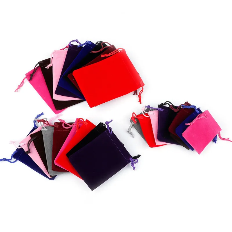High Quality Colorful Jewelry Drawstring Bags Manufactory Custom Velvet