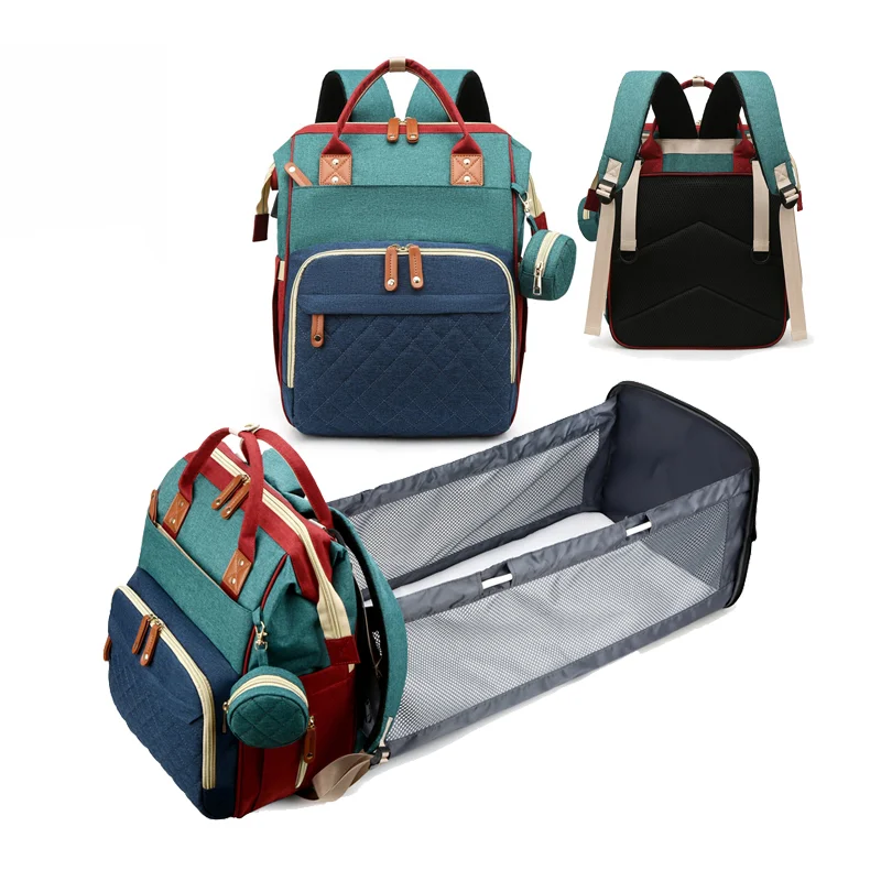 

Wholesale baby Large capacity diaper bag backpack Travel bed Mummy Diaper Bag Backpack with Changing Station