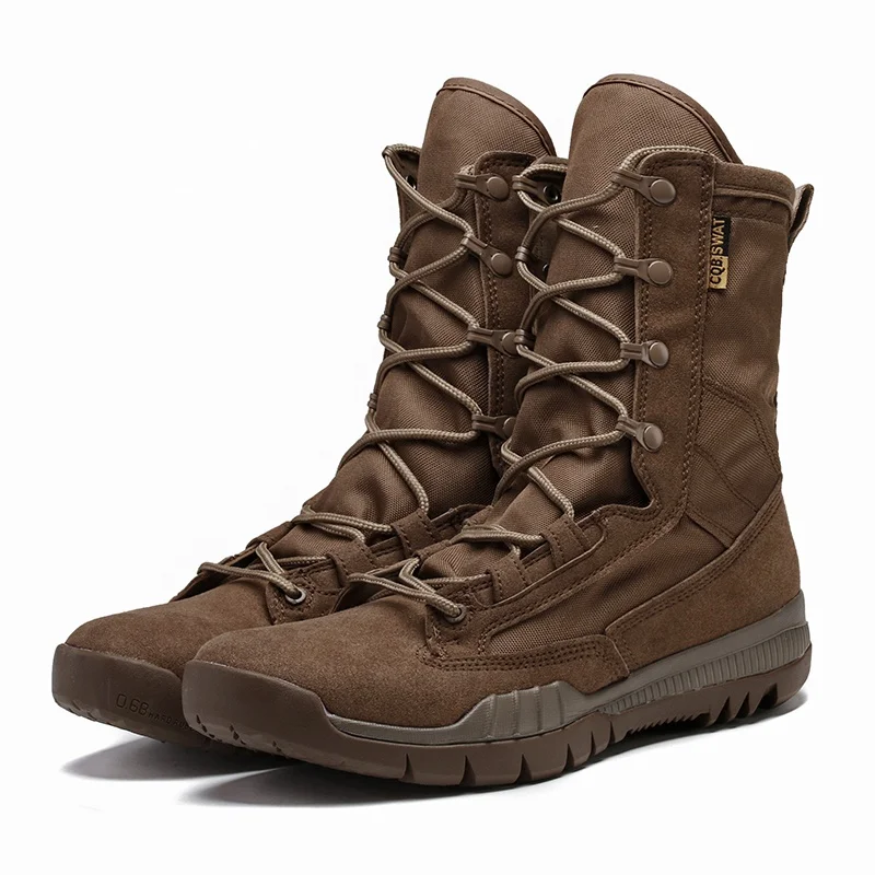 

New arrival China factory best price lightweight outdoor army combat boots, Brown\black