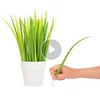 2018 hot selling spring green silicone leaf grass shape ball pen