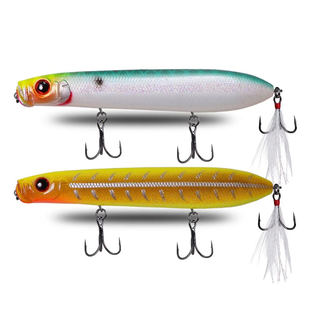 

WHL005 105MM 16.5G Topwater Fishing Lures Pencil Hard Bait Floating Dog Walking Trout Pencil Hard Fishing Lure, 19 colors