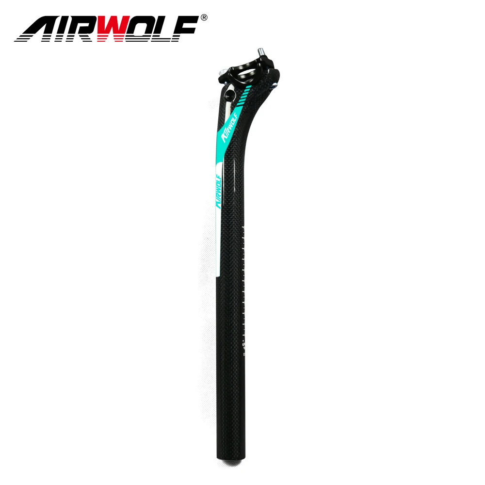

AIRWOLF Carbon Fiber Seat Post Road/MTB Seatposts 192G 3K Matte Titanium Screws 27.2 30.8 31.6MM
