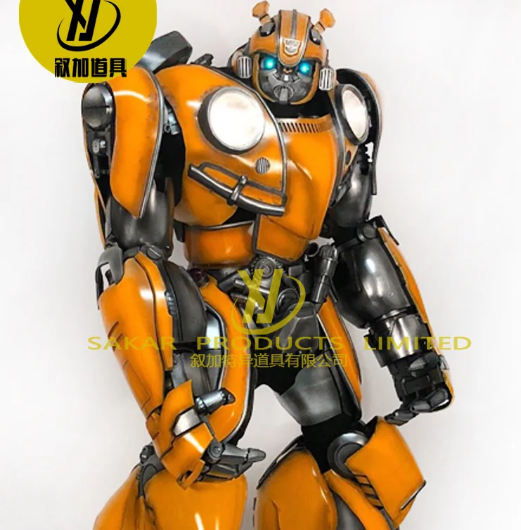 

Holywood Metal Shinny Realistic Cosplay Robot bumble bees Costume led robot costume For Event Party