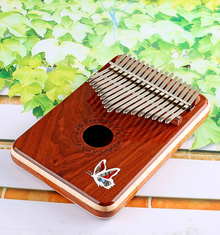 

Wholesale GECKO Highest Quality Sound Solid Wood 17 Key Kalimba, Natural wood color