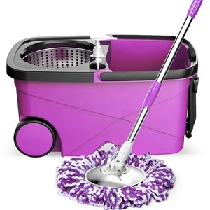 Portable 360 spin easy mop and rotation easy go mop with wheels