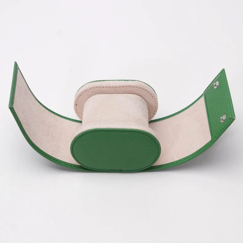 

2021 new designs spot leather watch storage box bag cover single leather watch bag, Green