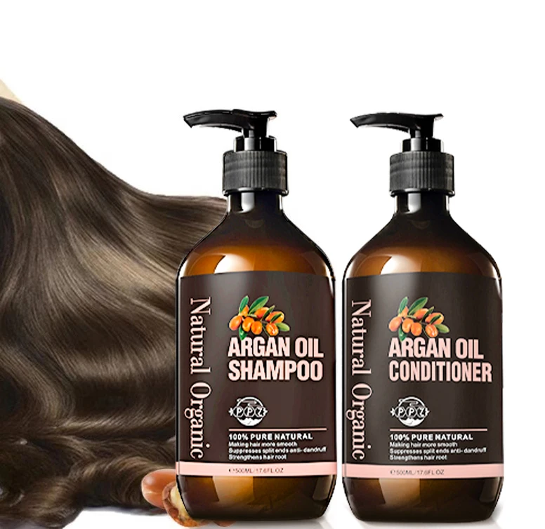 

Wholesale organic Herbal hair treatment Moisturizing shampoo set Moroccan Argan Oil hair shampoo and conditioner