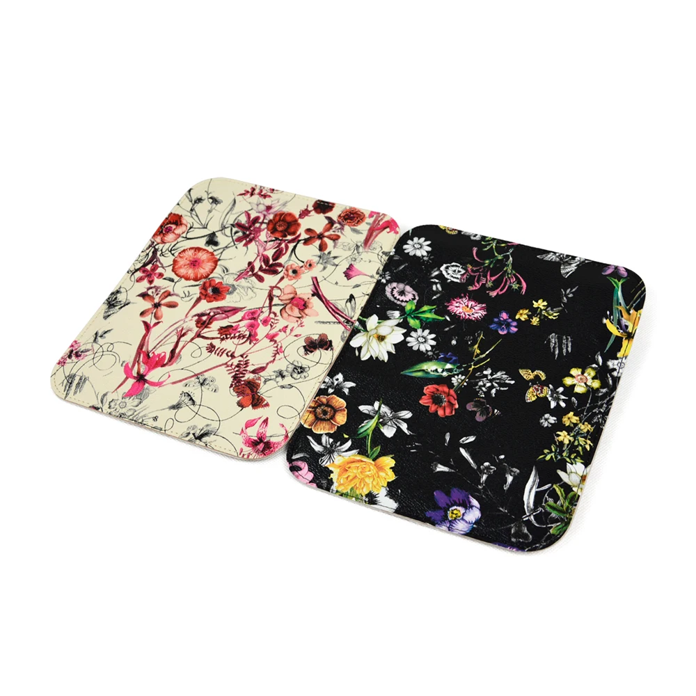 

New Floral Print PU Leather Flap Cover Lid Clamshell with Magnetic Lock Snap Fastener for Obag O Pocket O Bag