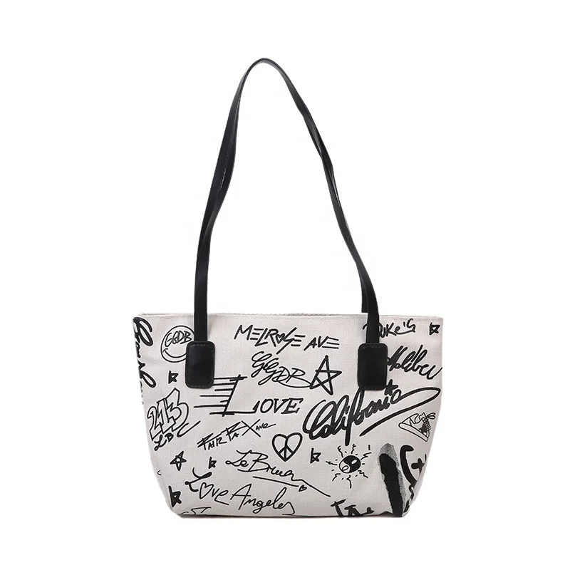 

Waterproof Oxford cloth Handbags Letter Printed Large-Capacity Large Capacity Women Shoulder Handbag