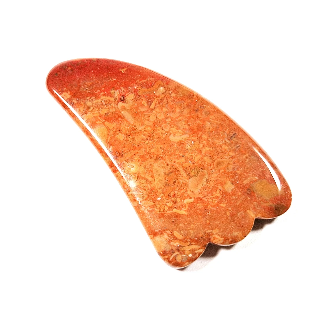 

Natural shaped mookaite jasper stone Jasper gua sha board claw massage tools slimming board