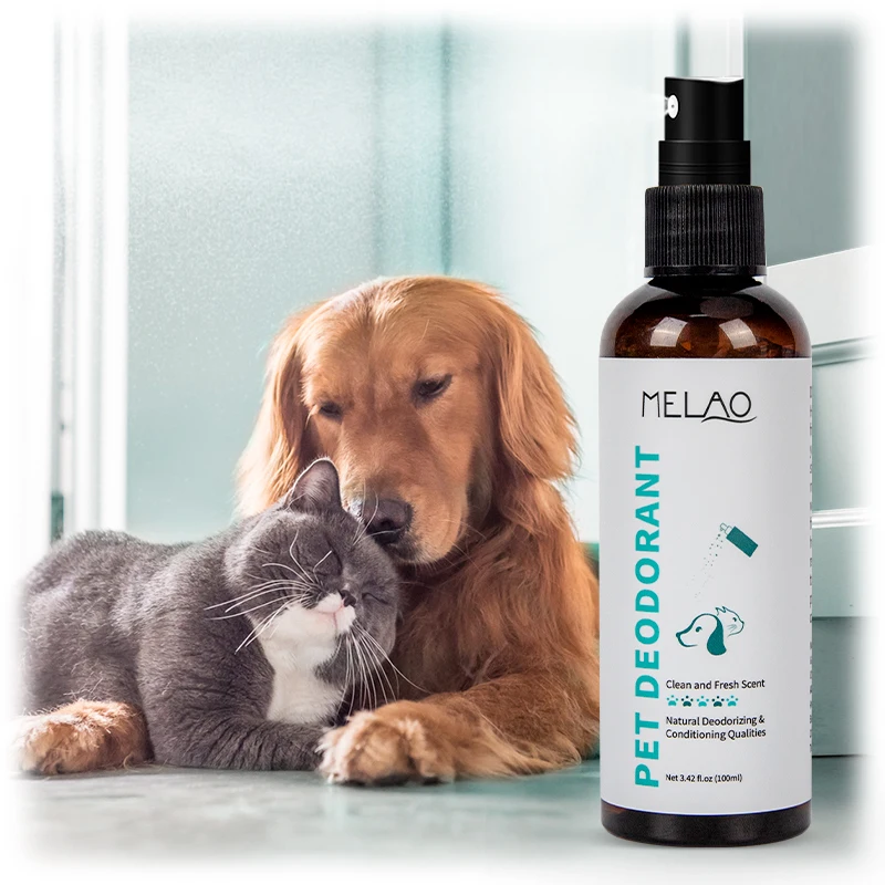 

MELAO Odor Eliminator Deodorant Freshening Spray Pet Animal Cat Dog Cleaning Bathing Products Shampoo For Pets Private Label