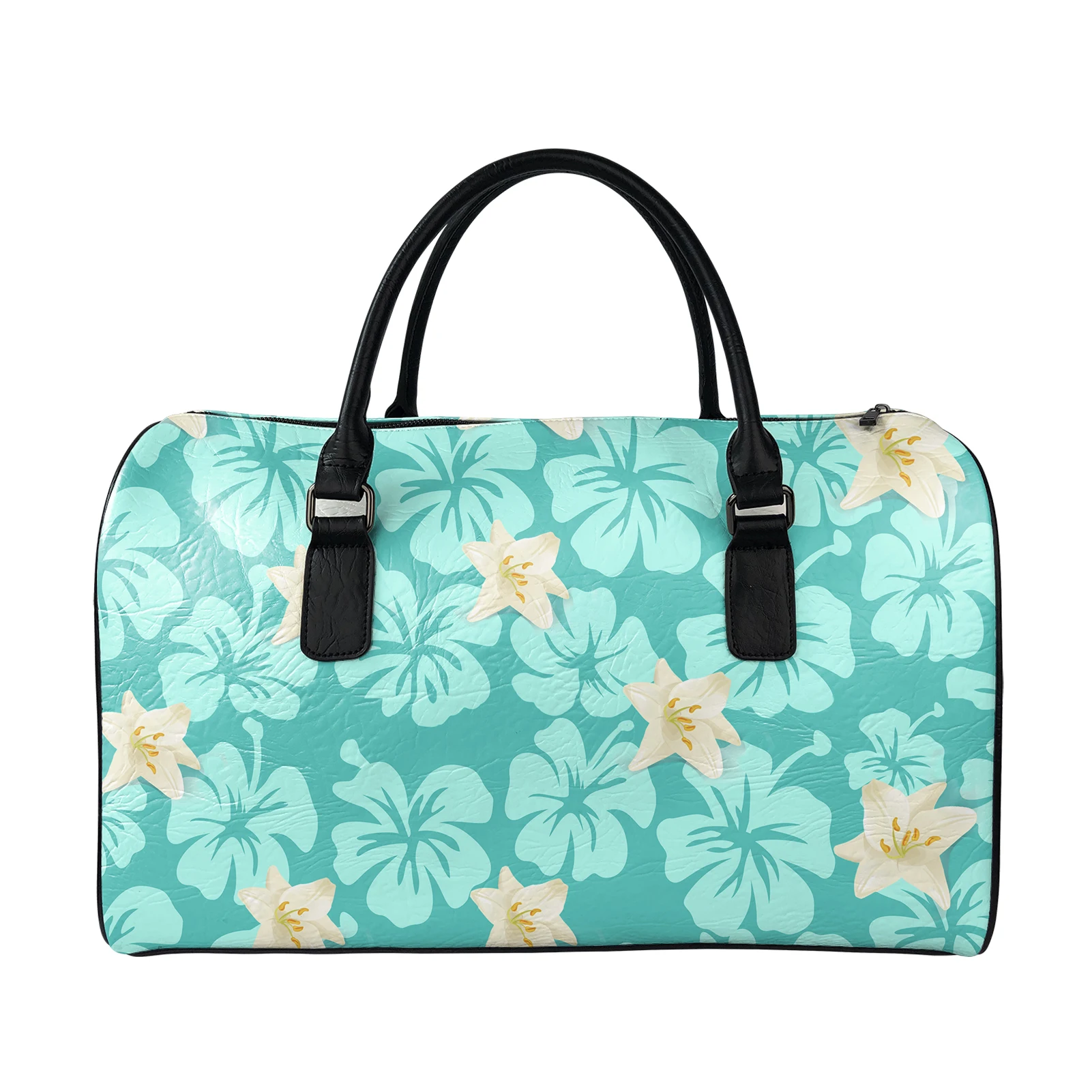 

American Samoa Tropical Flower Style Designer Duffle Bag Weekender Carry on Duffle Travel Bags for Ladies Overnight Shoulder Bag, Accept custom made