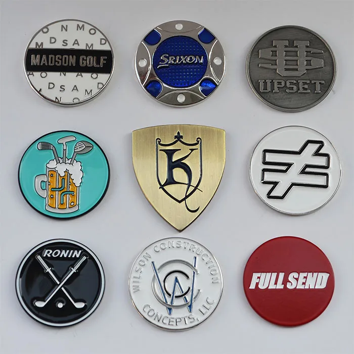 

Factory Metal Custom Golf Ball Marker Enamel Golf Ball Marker, Soft enamel/hard enamel/glitter color