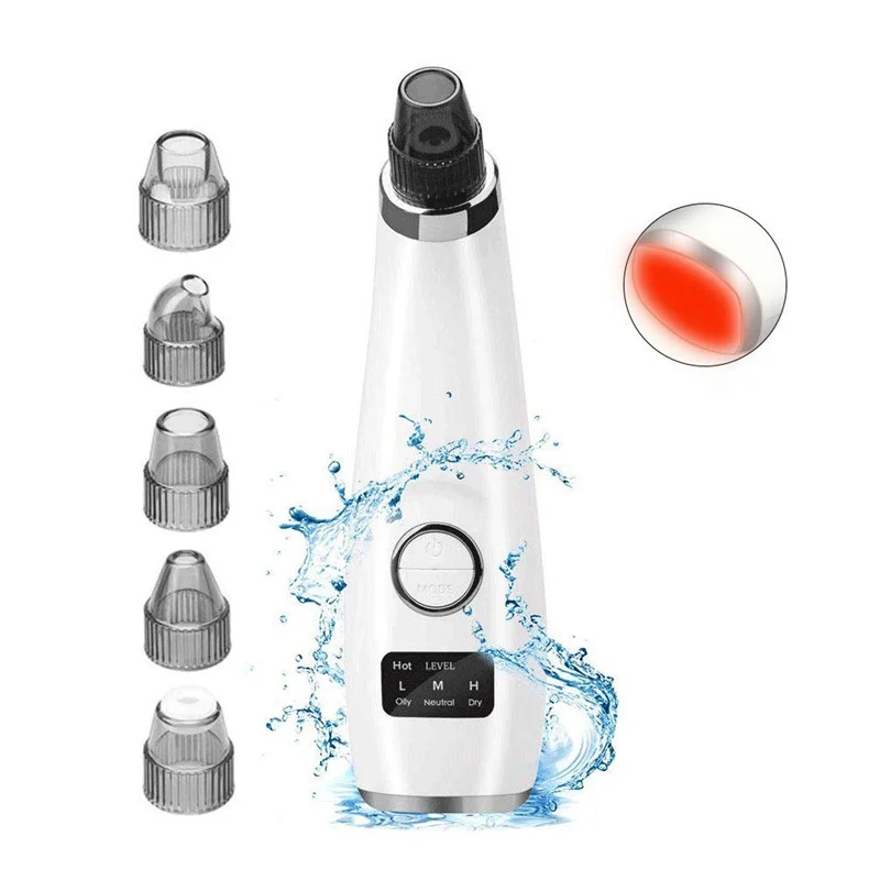 

Heat blackhead removal device laser blackhead removal ultrasonic blackhead remover USB rechargeable, White