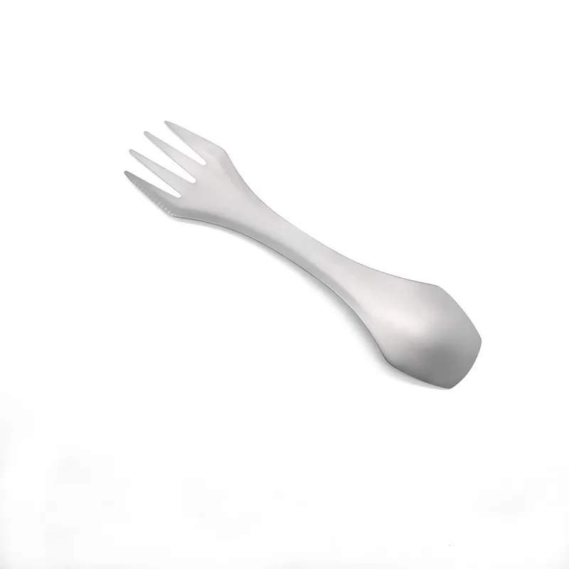 NH Camping Lightweight Pure Titanium Metal Tableware Hiking Eco-Friendly 2-in-1 Fork & Spoon 170mm 18g