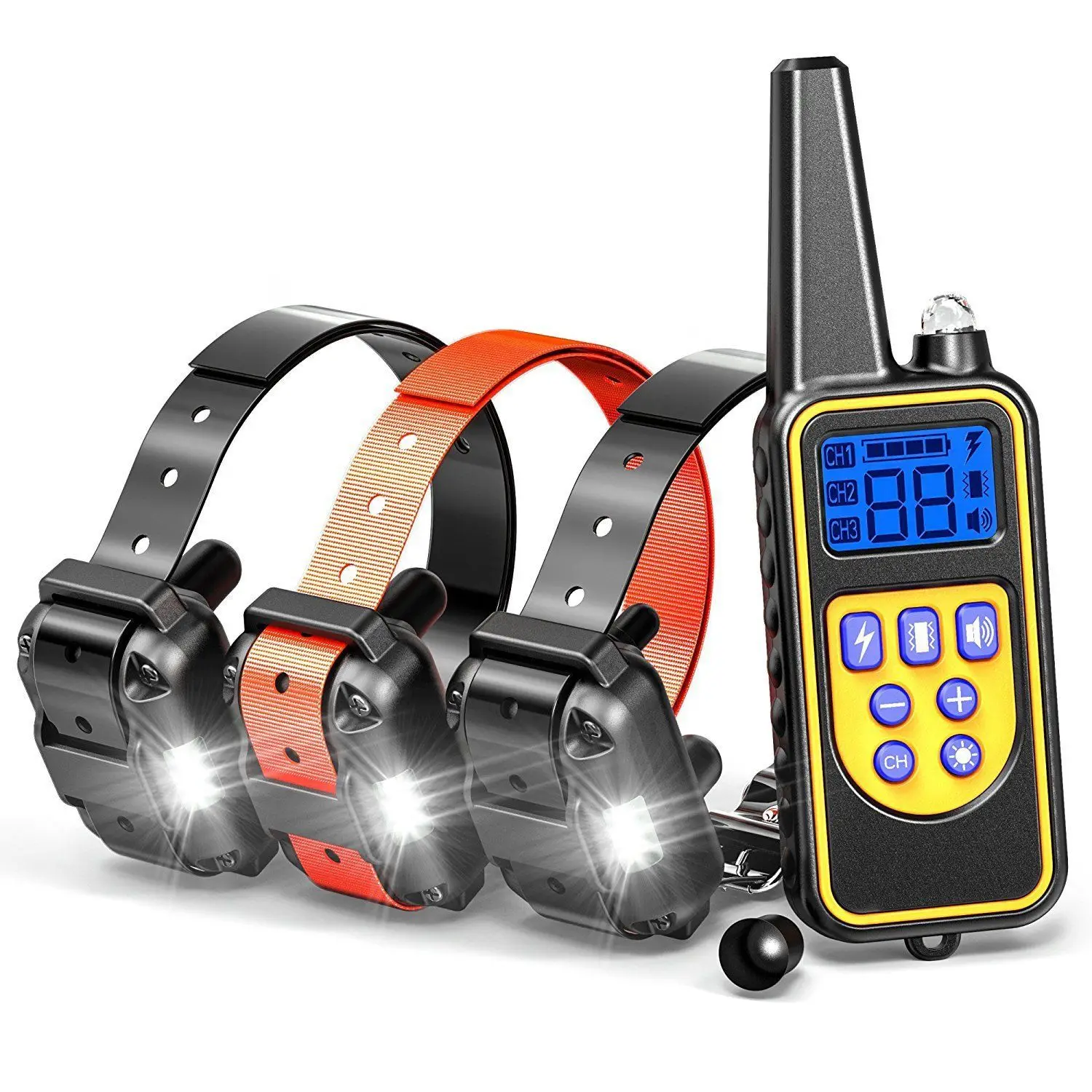 

Adjustable Remote control waterproof dog electric training collar, Mix color