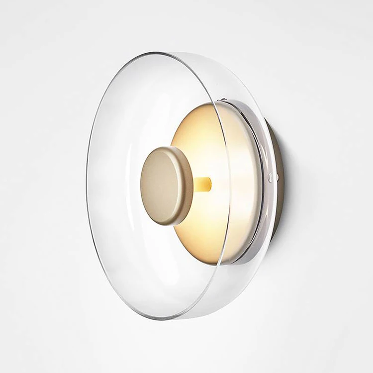 Fashion decoration wall light led indoor use glass wall lamp modern indoor gold wall lamp for hotel and house use
