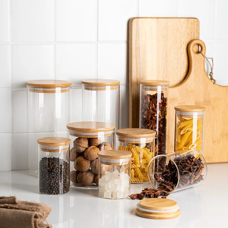 

Glass sealed tank storage kitchen household storage tank, As picture