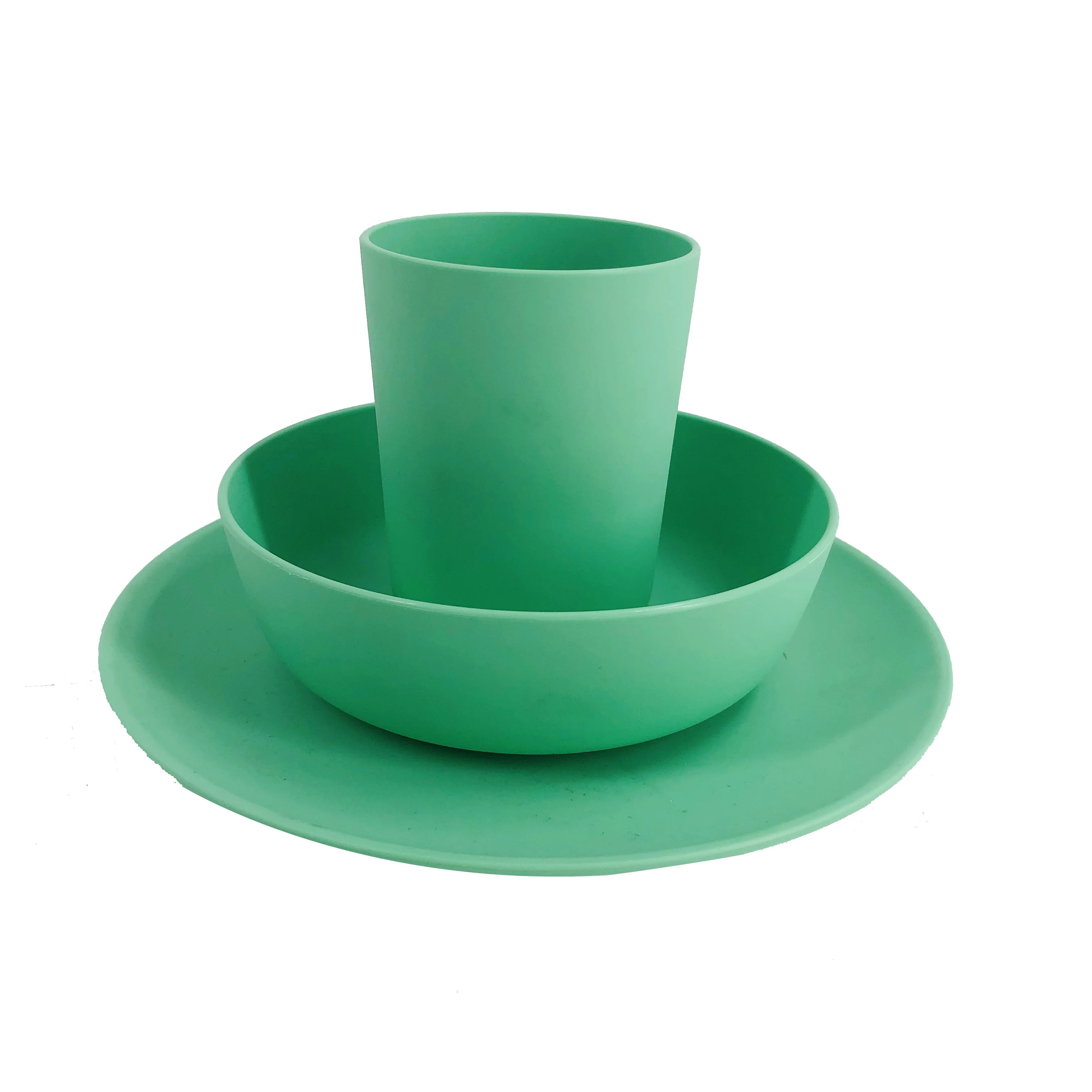 

Customized sustainable pla 100% biodegradable bamboo fiber dinnerware party kids tableware set, As picture/customized