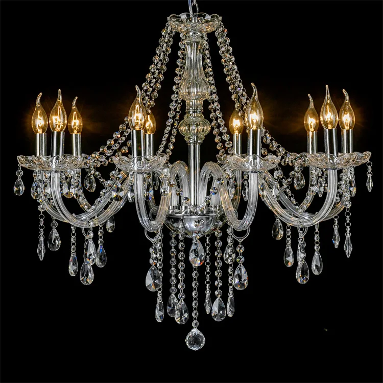 Hot selling promotional crystal chandelier wholesale gold color k9 crystal lamp for wedding event