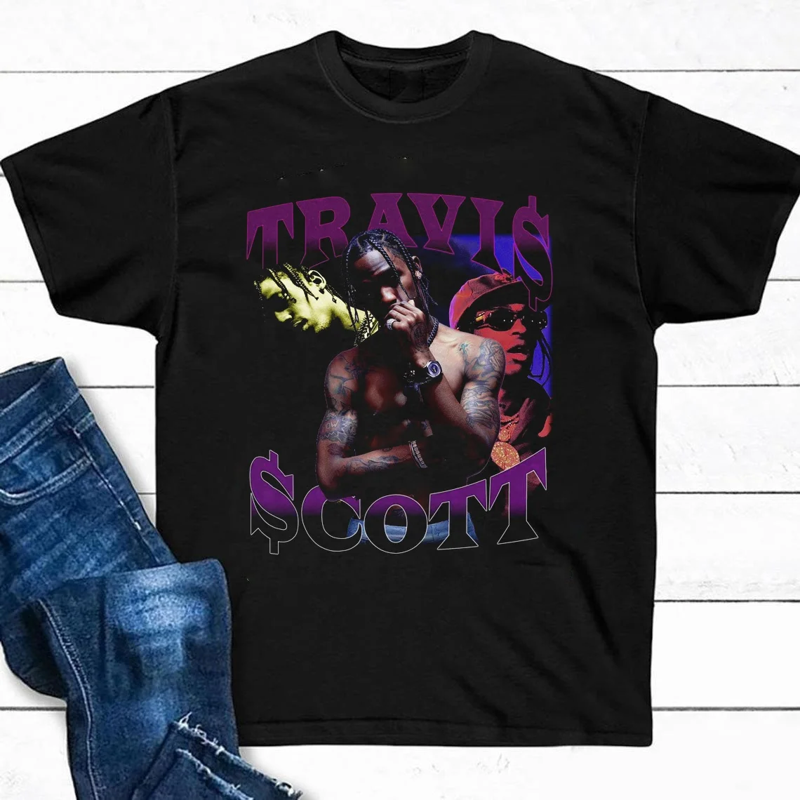 

Wholesale High Fashion Tshirt Harajuku Streetwear Hip Hop Men T Shirt Travis Scott Darke Printing Graphic T Shirts