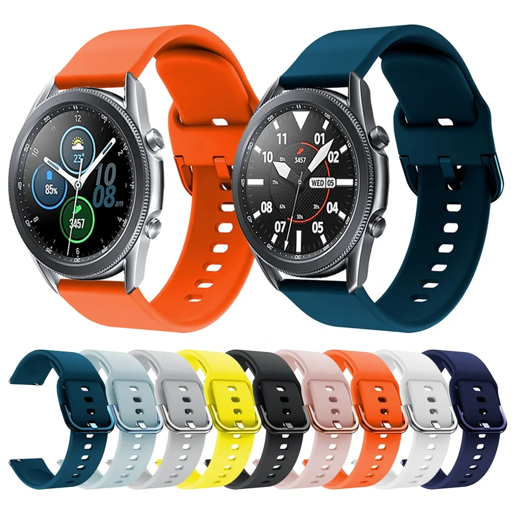 

Factory Soft Silicone strap Bracelet 20mm 22mm Men Women for Samsung Galaxy Watch3 S3 S4 Active 1/2 S2 Gear Sport Watch, Many