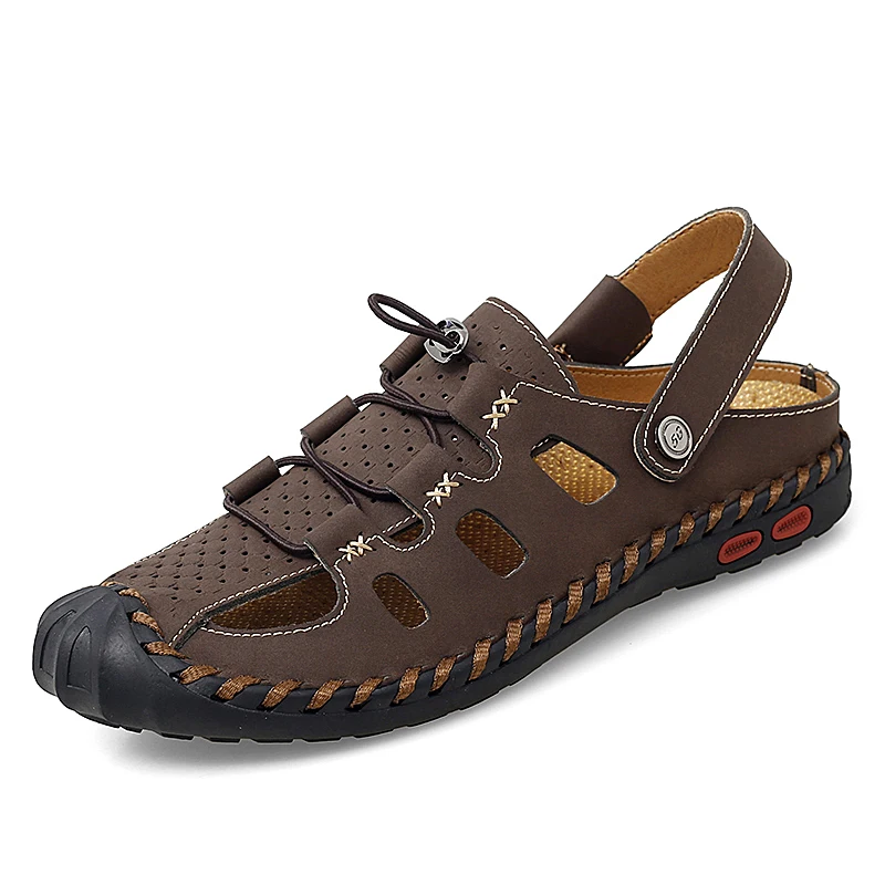 

men leather sandals summer fashion sandals breathable sandals for men high quality