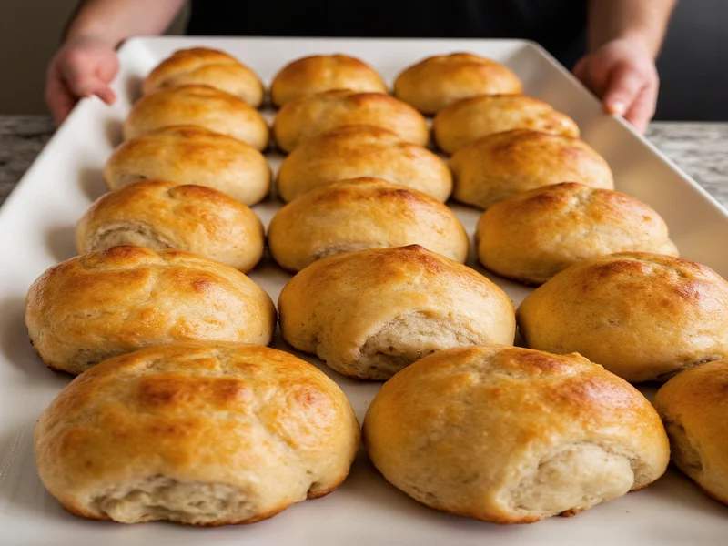 Variety of homemade yeast roll variations on serving platter