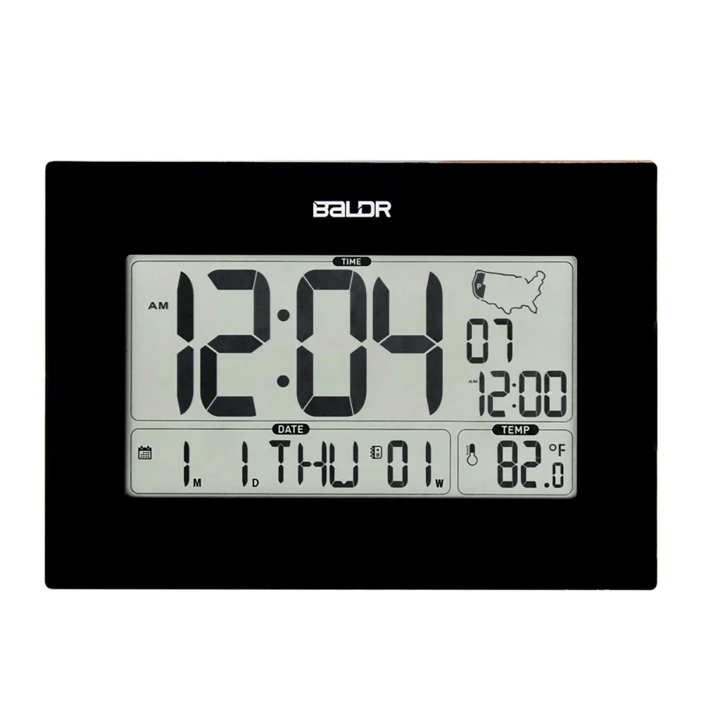 

Amazon hot sale Atomic Desk Electronic Clock Digital Wall Clock Thermometer Alarm Clock Temperature Humidity gauge