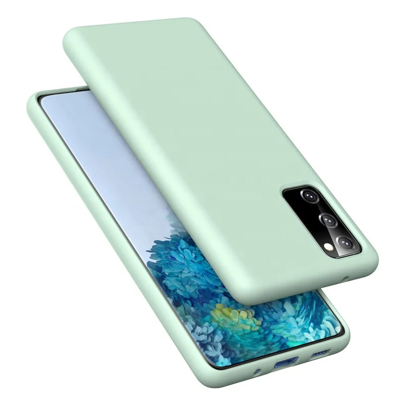 

High Quality Luxury Breathable Microfiber Inner Liquid Silicone Phone Case For Samsung Galaxy S20 FE