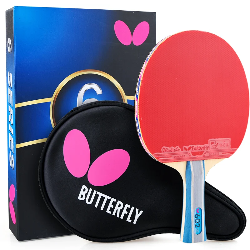 

table tennis racket 6 stars professional table tennis board Straight horizontal shot table tennis bats, Red+black