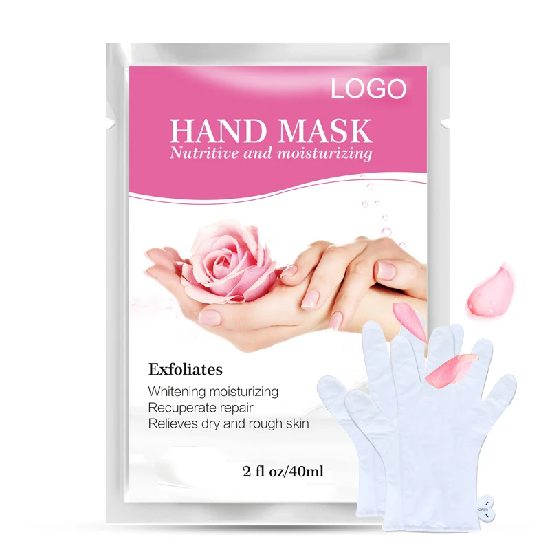 

New Rose Hand Mask Exfoliating Guante Exfoliante Hand Care Whitening Moisturizing Mascarillas Para Manos Hand Peeling Handmask