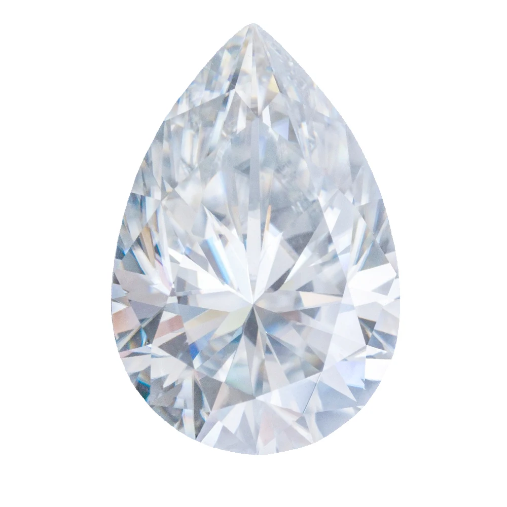 

Loose moissanite 1ct pear cut lab grown diamond D color VVS1 moissanite gemstone DIY ring pendant jewelry setting making