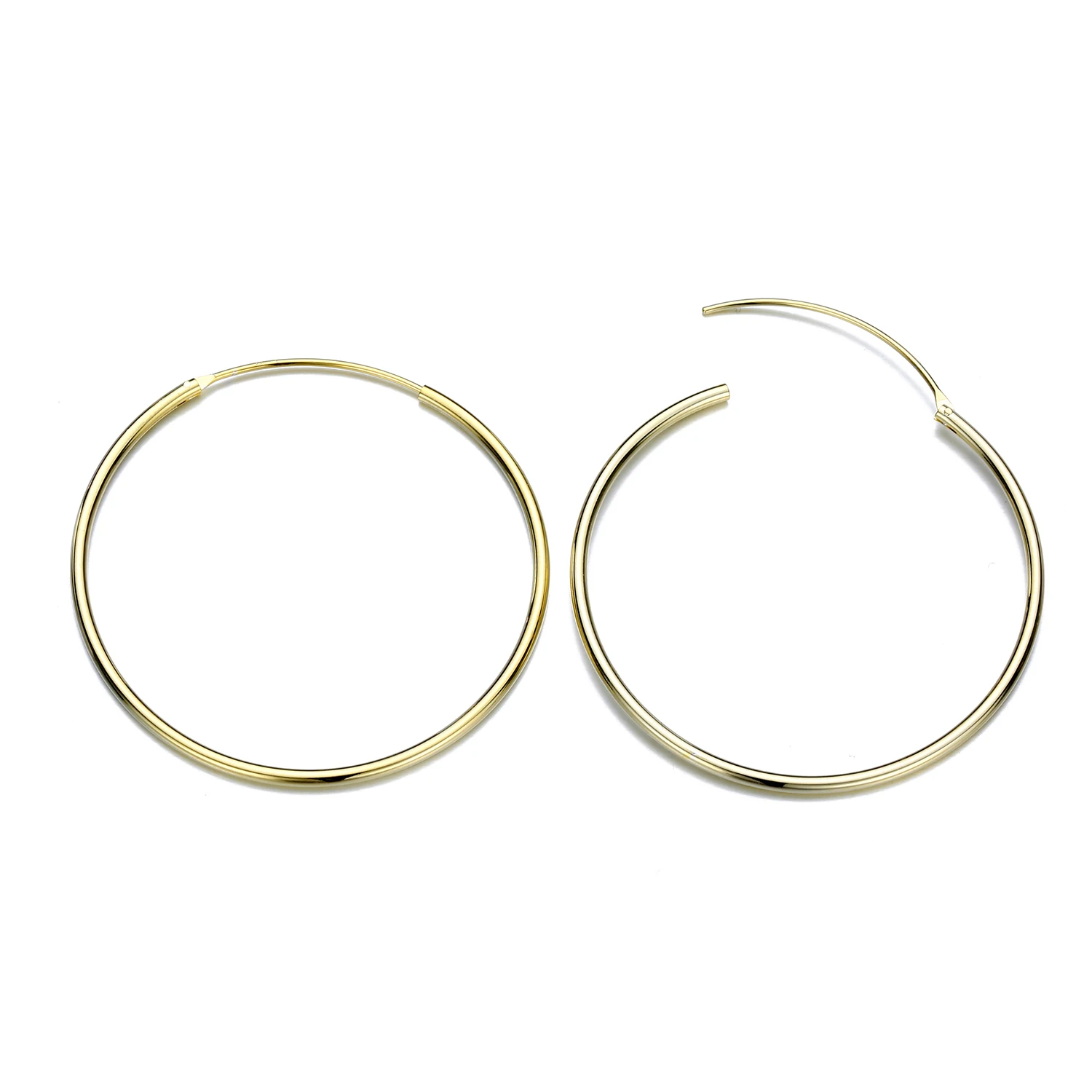 

Sterling Silver Fine Hoop Earrings Circle Endless Loop Jewellery for Women Girls Stainless Steel Round Circular Ear Hoops, Silver/gold