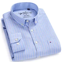 

Free Shipping Striped Social Custom Casual Oxford Dress Men's Shirts