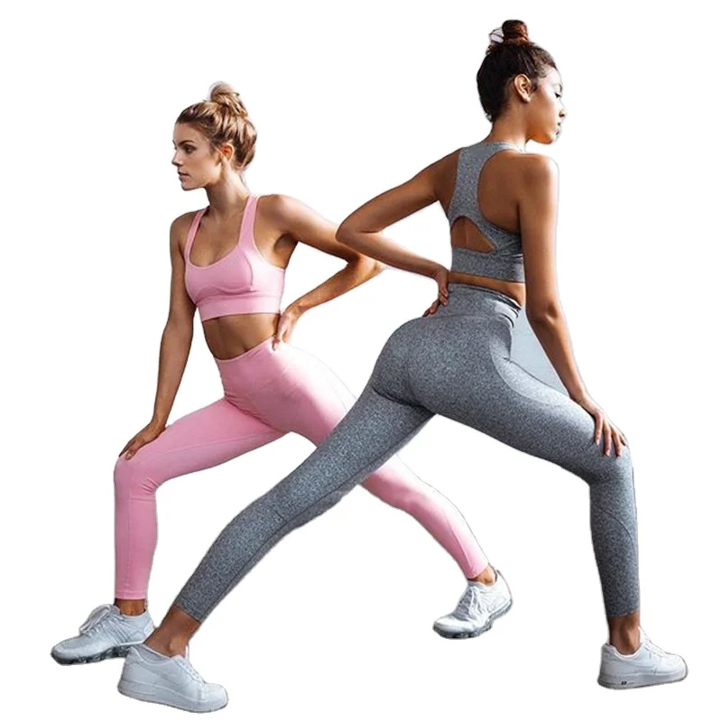 

2021 fitness clothes new design women yoga clothes sports bra and legging 2 pieces sexy yoga set, Customized colors