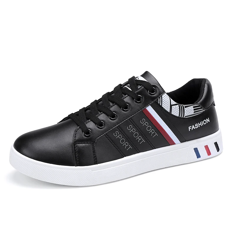 

2019 New Arrivals Sneakers Style Comfortable Leather Causal White Men Shoes, Black, white, grey