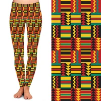 

92% polyester 8% spandex 230gsm buttery soft geometric star shape ankara african print leggings